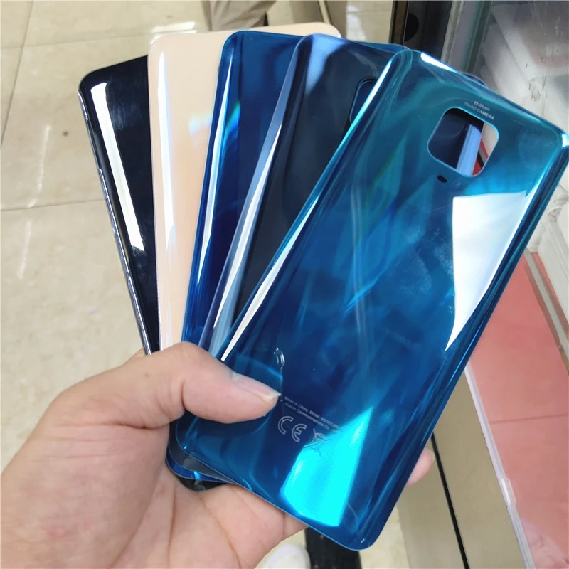 

20PCS Lots Back Glass For Xiaomi Redmi Note 9 Pro 9S (64MP) Battery Cover Rear Housing Door Panel Case Repair Parts Hong Xioami
