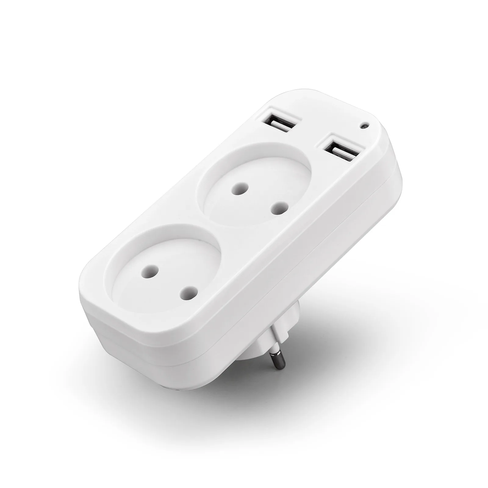 Universal Socket Adapter EU Plug Conversion Plug Multifunctional Socket Extender With 2 USB Charger Multi Outlet for Home/Office