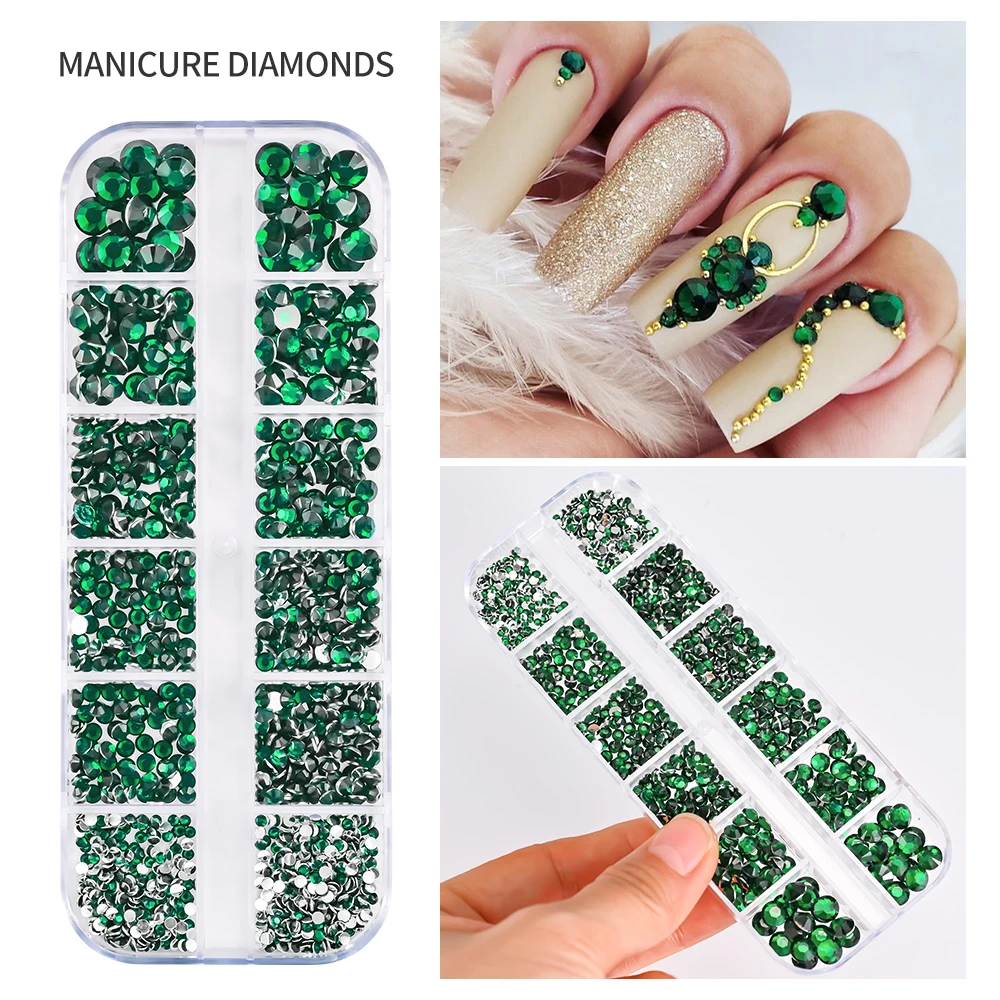 Sparkling Crystal Nail Art Rhinestones Kit with Tools