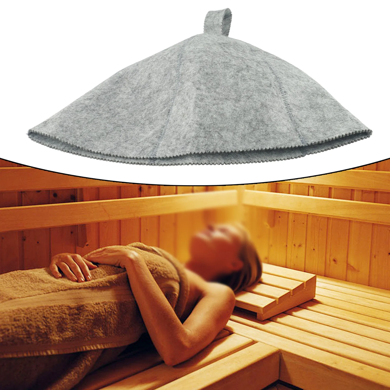 

Thicken Wool Felt Sauna Hat/ Hair Protection Spa Sauna Accesseries/ 25x23cm Chemical Fiber Felt Banya Hat For /Bath Protection