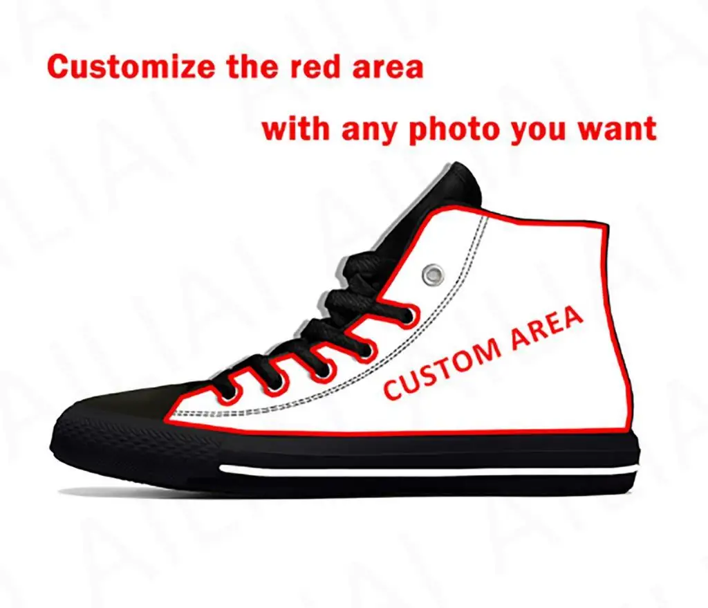 

2022 Custom DIY Shoes Personalised Fashion Funny Casual Cloth Shoes High Top Comfortable Breathable 3D Print Men Women Sneakers