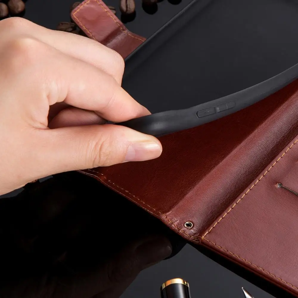 Leather Wallet Case Leather Case Phone Case Leather Phone Case Luxury Flip book leather case For Xiaomi Redmi 9C Cover Redmi 9C 9 C NFC case For Xiaomi M2006C3MG ksiomi Cover