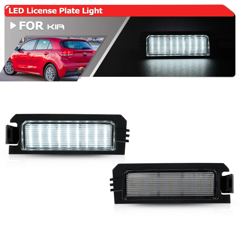 Per Kia Rio Hatch Sedan Yb Sc 2018 + Niro De 2017-2022 Cadenza/K7 Yg 2017-2020 Full White Led Luci Targa Auto Tag Lampade