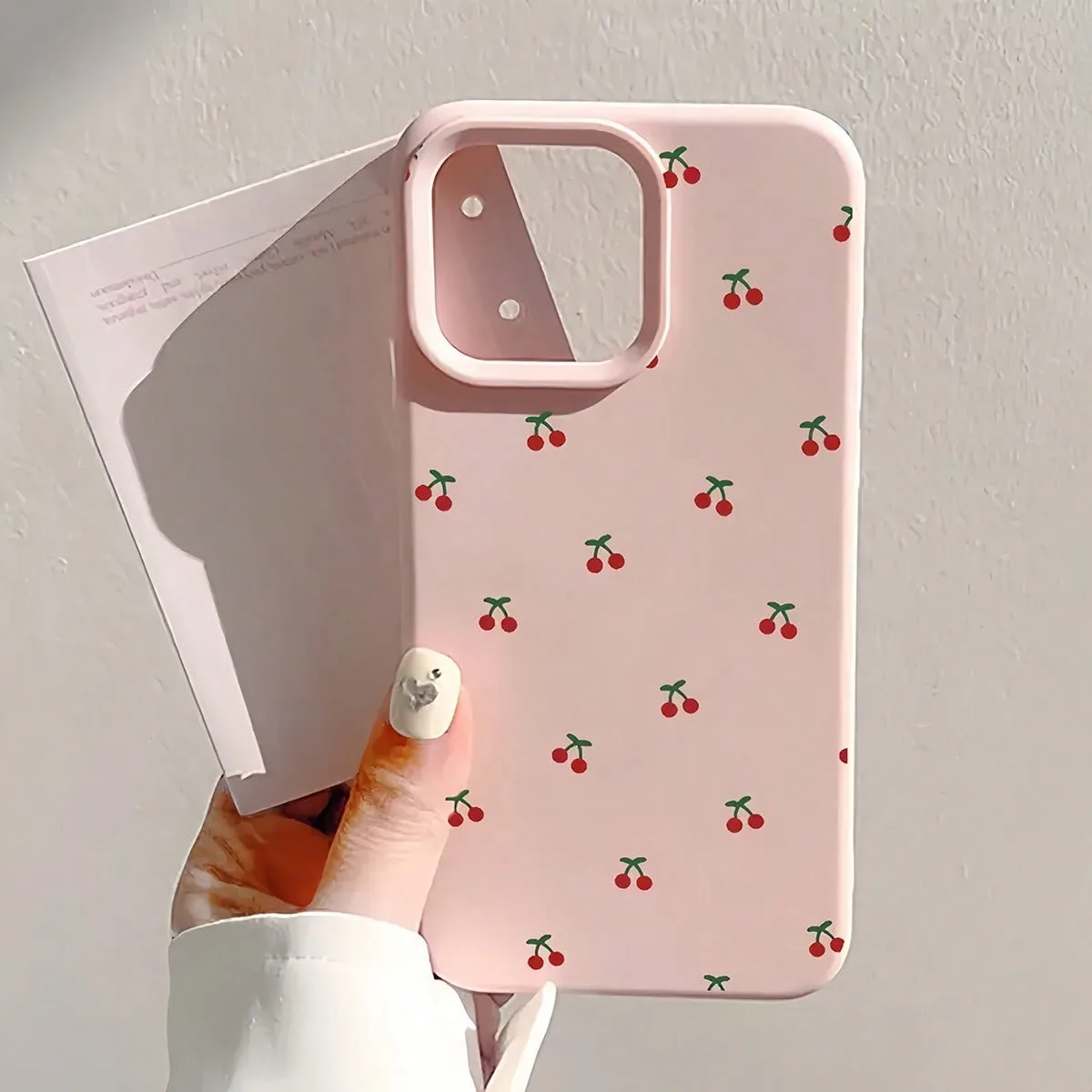 รูปสินค้า เคสซิลิโคนนิ่ม iPhone 15/16 Plus ลายการ์ตูนเชอร์รี่น่ารัก