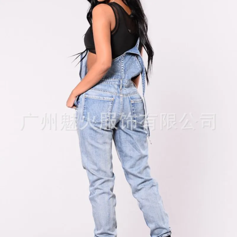 SUSOLA 트렌드 여성용 데님 점프수트, 용수철 트렌드, 느슨한 청바지 롬퍼, 여성 캐주얼 전체 플레이수트, 포켓 9588