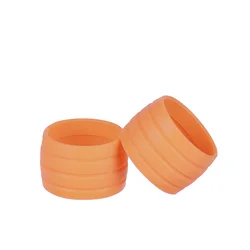 Set of 2 Anti - Slip High Elastic Silicone Handlebar Tape Rings (Orange)