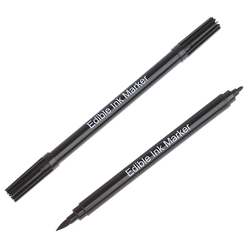 Cake Baking Tools Cake Decorating Tips 2pcs Food Coloring Pens Double Sided Food Grade And Edible Marker Gourmet Writers For Decorating Fondant Cakes