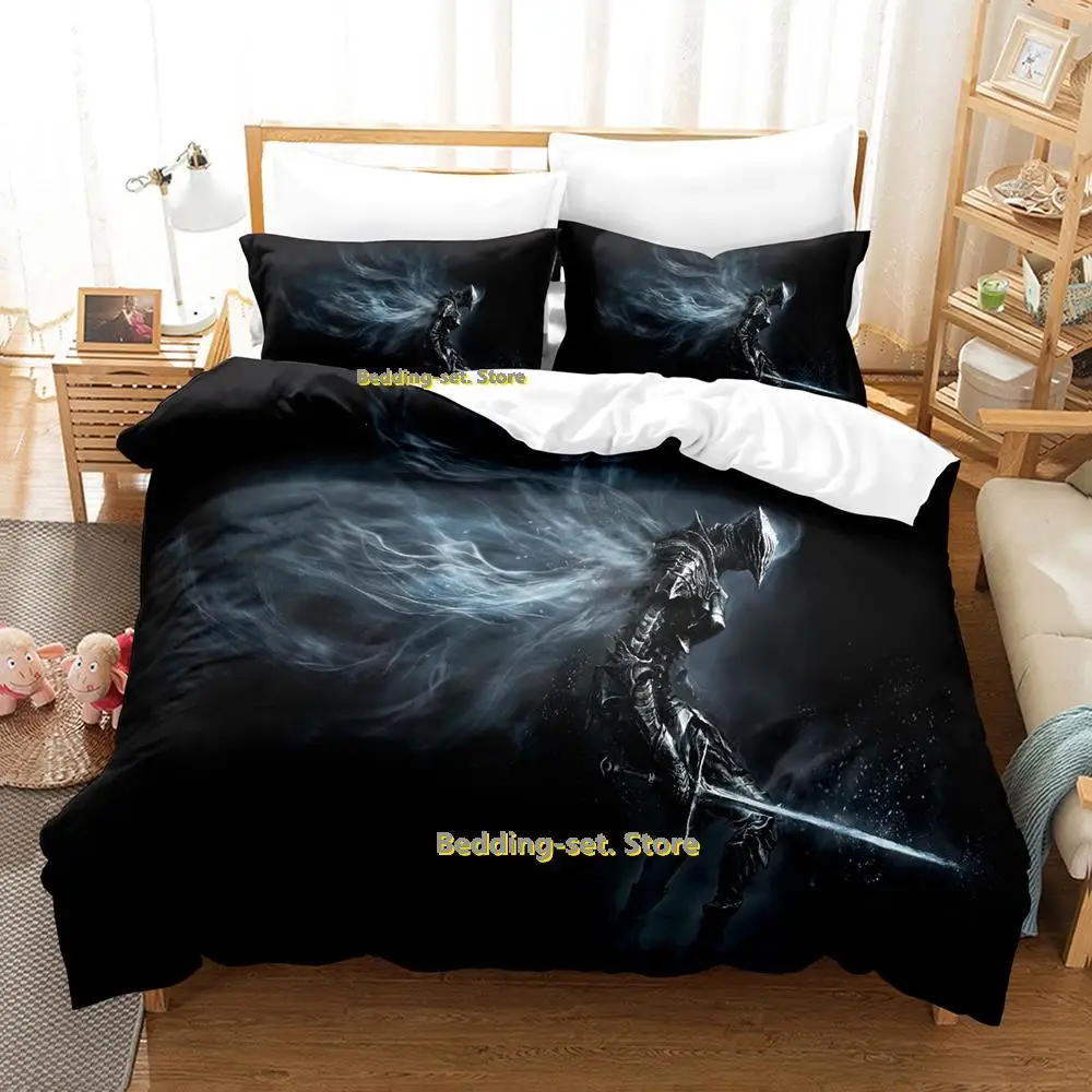 Dark Souls 3 Bedding Set Single Twin Full Queen King Size Bed Set Adult Kid Bedroom Duvetcover Sets 3D Print Anime Bed Sheet Set 4