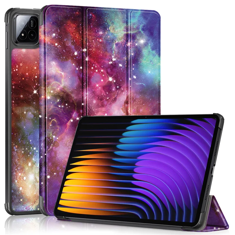 Tri-Folding PU Leather Stand Cover with Auto Wake/Sleep