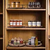 Multipurpose Wooden Revolving Spice Rack and Storage Tray for Kitchen Cabinets 2
