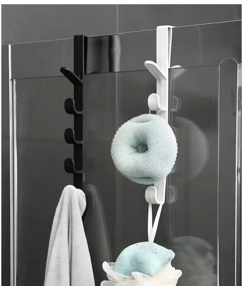 5 Hooks Multifunctional Creative Portable Wardrobe Coat Hook Kitchen Bathroom Behind The Door Towel Hanger Storage Hooks