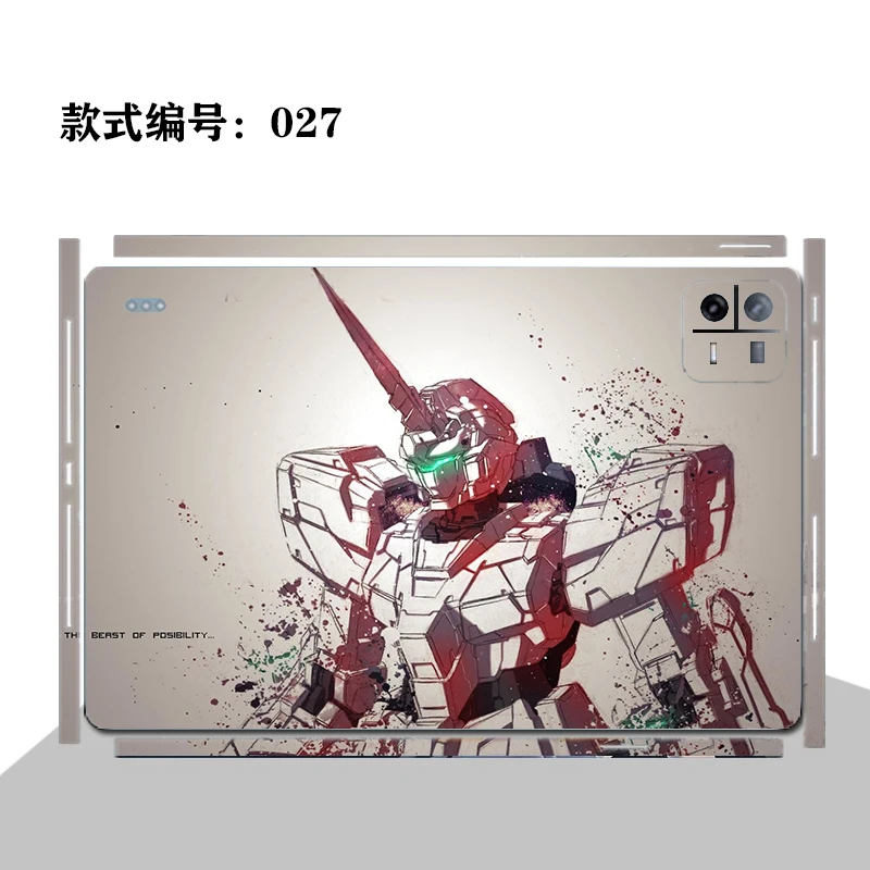 Pre-cut Customize Style 1PCS Back Skin+Side Skin Vinyl Sticker Case Cover Protective Film For Xiaomi Pad 6 Pro 3