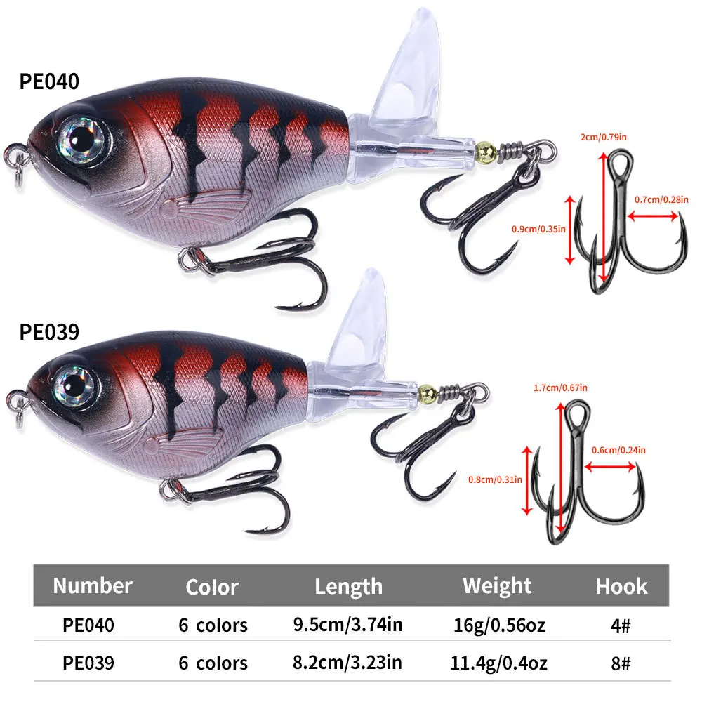 Tractor Surface Lure Fishing Bait Propller Floating Pencil Topwater Chubby Crankbait Bass Fake Bait Minnow Tackle 16g 11.4g 3