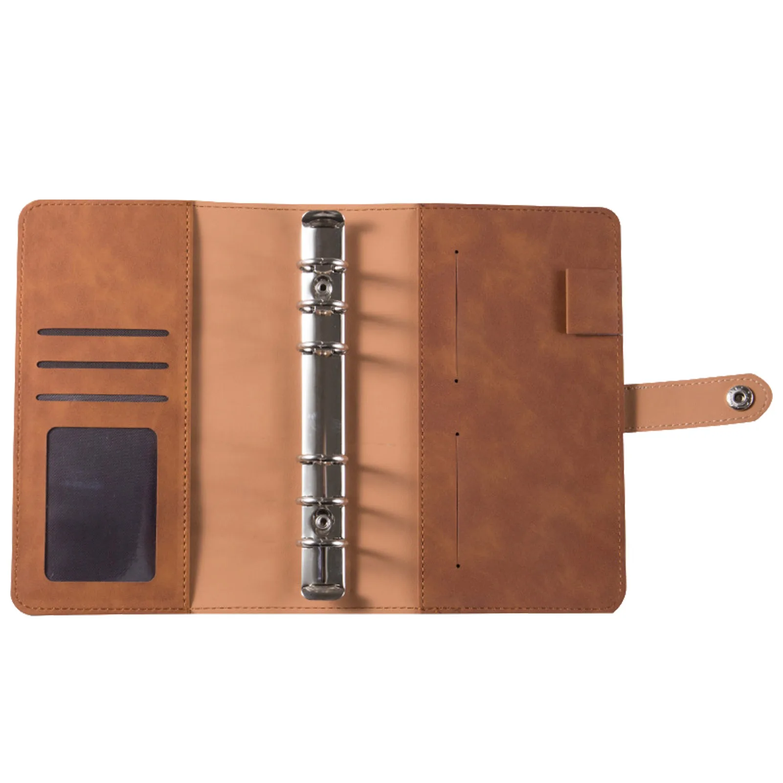 

A6 PU Leather Binder Budget Planner Organizer With Clear 12 Zipper Pockets Saving Cash Envelopes System Notebook Cash Organizer