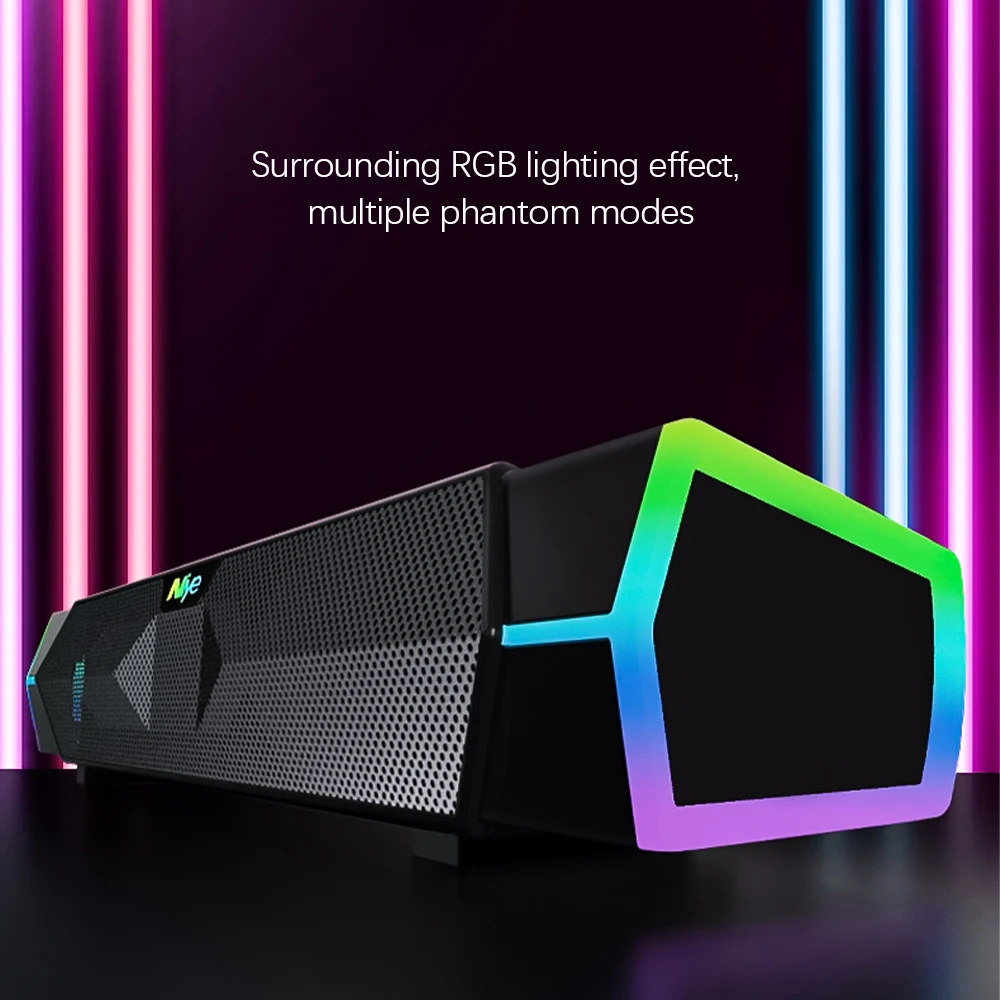 Bluetooth Computer Speakers 4D Computer Speaker Surround Soundbar Bluetooth Speaker5.0 Wired Loudspeaker Stereo Subwoofer for Laptop PC Gamer