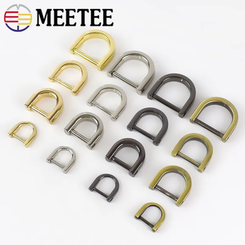 10pc Metal D Ring D-rings Purse Buckles For Clothes Bag Case Strap Web Belt  Y1 
