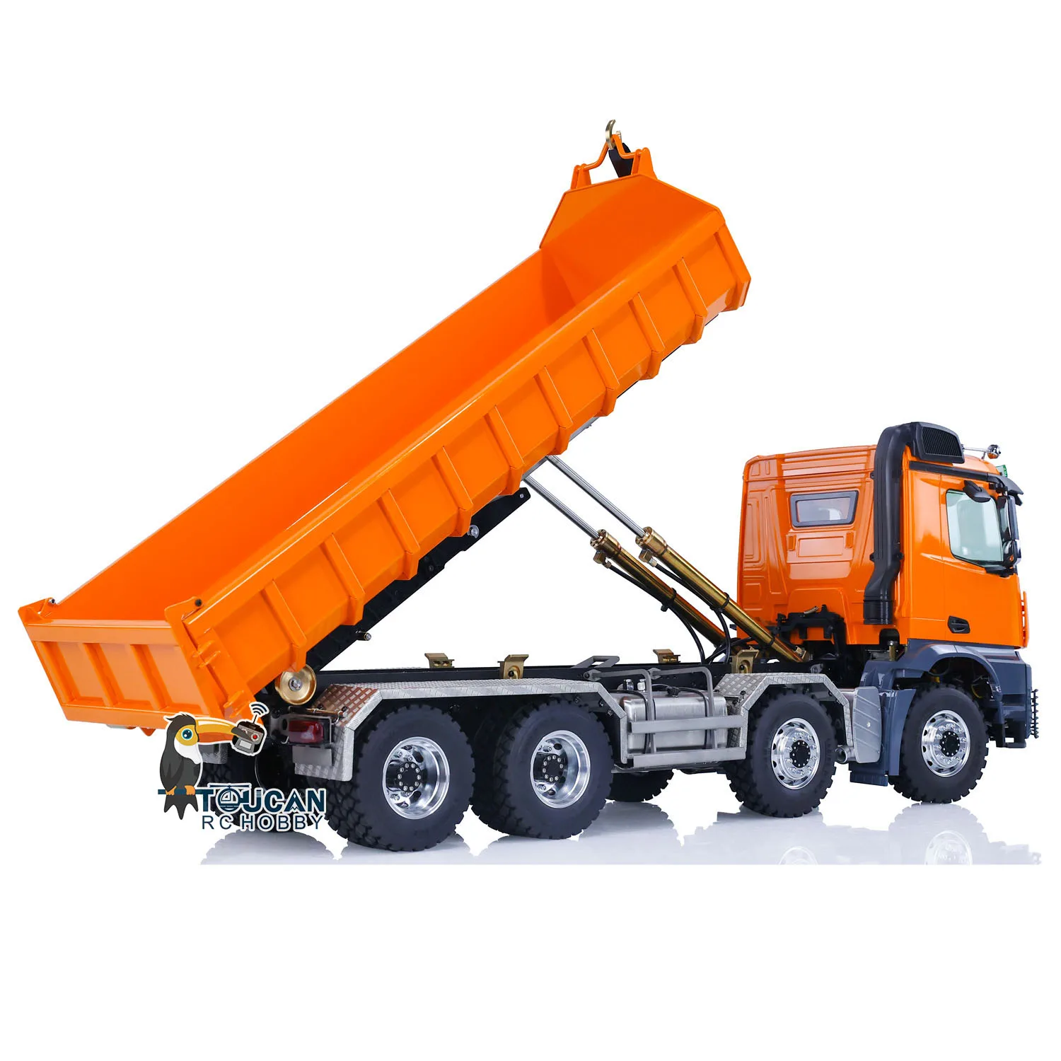 8X8 LESU 1/14 RC Hydraulic Dump Truck K3363 Roll On/Off Dumper Remote Control Tipper Tamiyaya Electric Car Model Toys Thzh1309 2