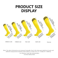 Chaussettes de football Loogdeel, chaussettes longues en coton pour adultes et enfants, chaussettes antidérapantes pour le football, le baseball, la course à pied et les sports 3