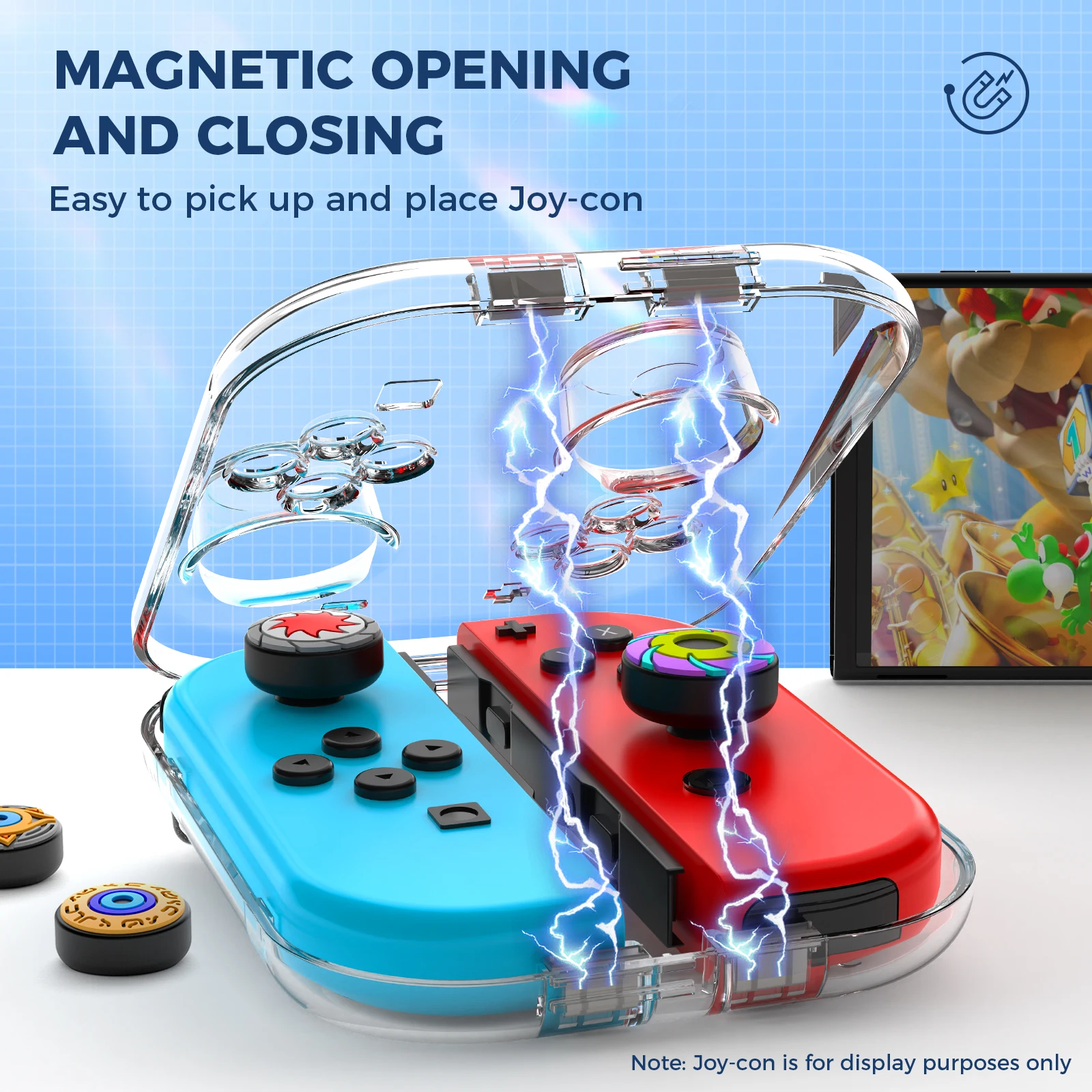 IINE L954 Mini PC for Switch LED handle Transparent Storage Case No-Wristband Version