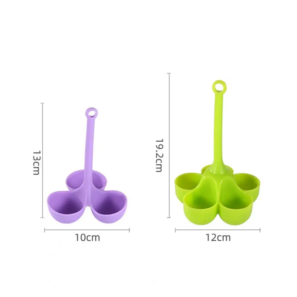 Egg Cooker Egg Poacher Silicone Egg Poacher Heat Resistant Egg Cooker Silicone Egg Steamer with Long Handle 3/5 Cavities