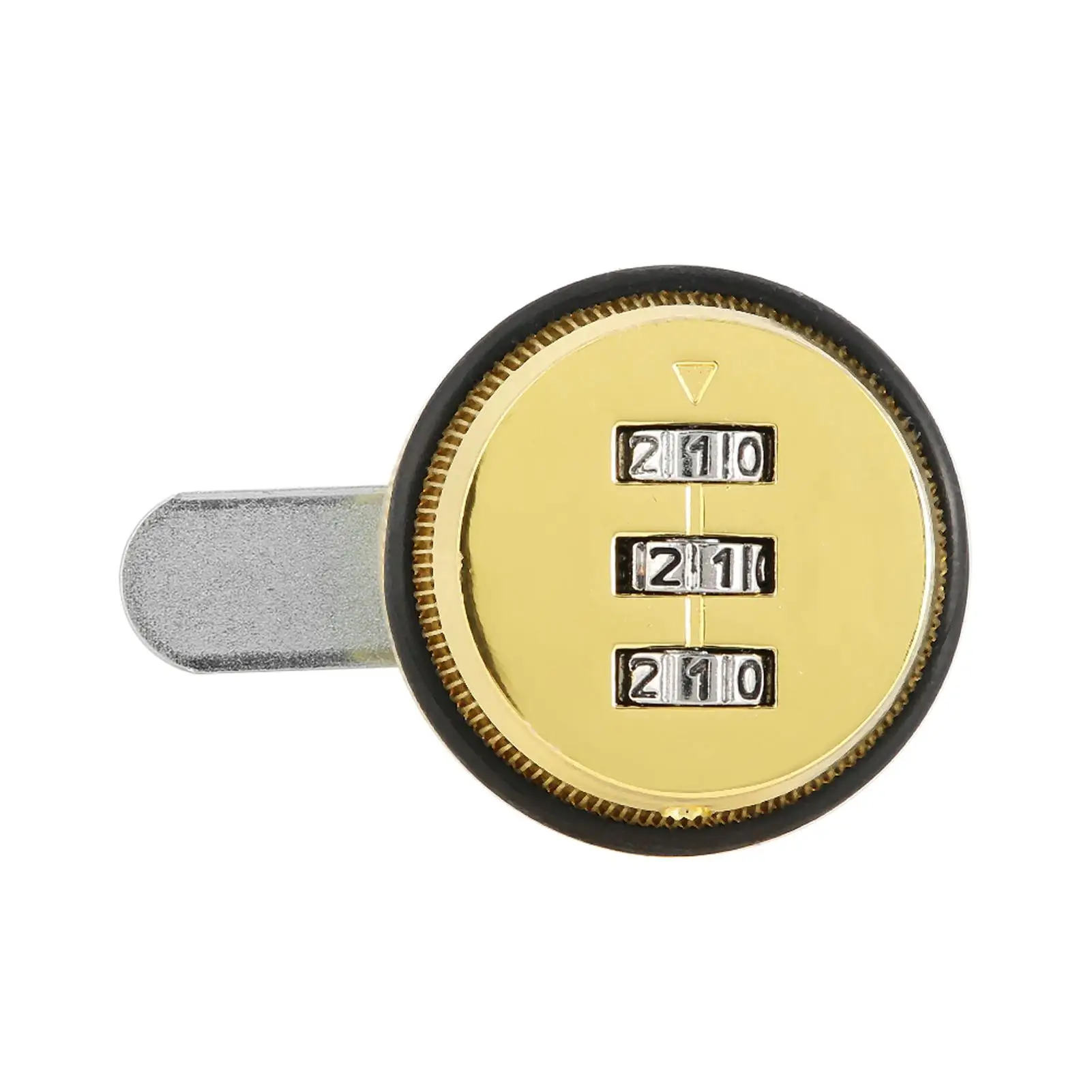 3-Digit Password Cam Lock-Zinc Alloy 30mm Combination Lock for Drawers & Mailboxes-Gold Finish