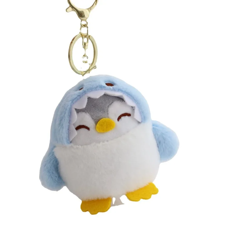 Hamster Penguin Key Chain Cotton Car Key Ring Ornaments Cartoon Design Bag  Pendant Expression Cross-dressing Toy Penguin Pendant Plush Key Chain Women Key  Holder Key Buckle KHAKI 