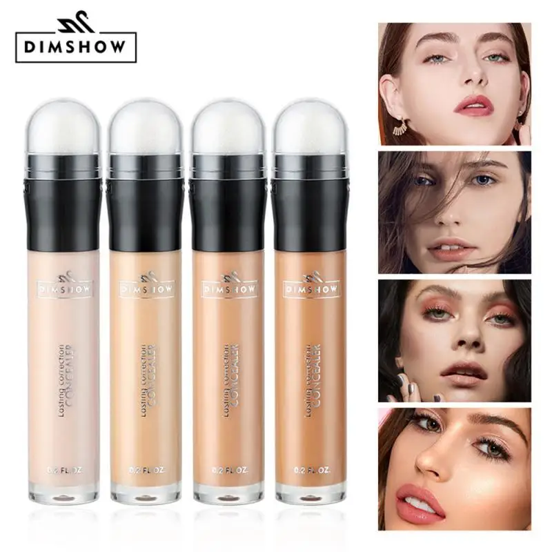 2 In 1 Facial Concealing Stick Concealer Foundation Stick Double-headed Concealer Stick Brightening Contour Cosmetic With Brush