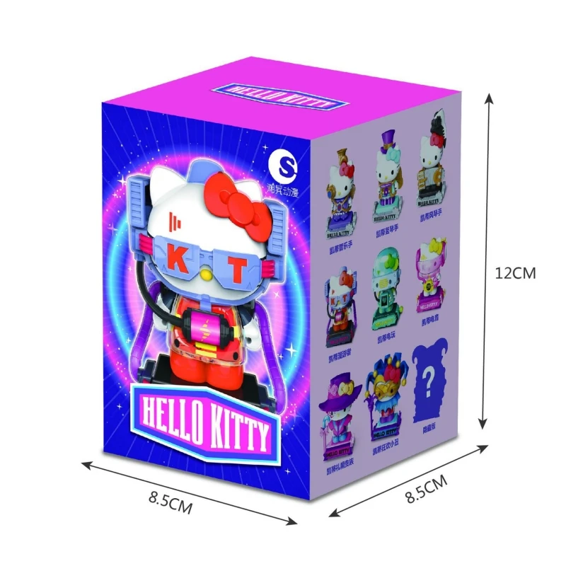 Hello Kitty 9Pcs Collection Figure Blind Box Cyberpunk Joker Style