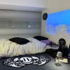 Black White Funny Creative Carpet Smiling Face Skull Rug Comfortable Soft Bedroom Rugs Living Room Decoration Non-slip Floor Mat 3