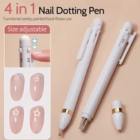 4 in 1 Nail Dotting Pen Creative DIY Nail Art Painting Tools Nail Drill Pen Point Dot Painting Tools Manicure Nail Supply 2