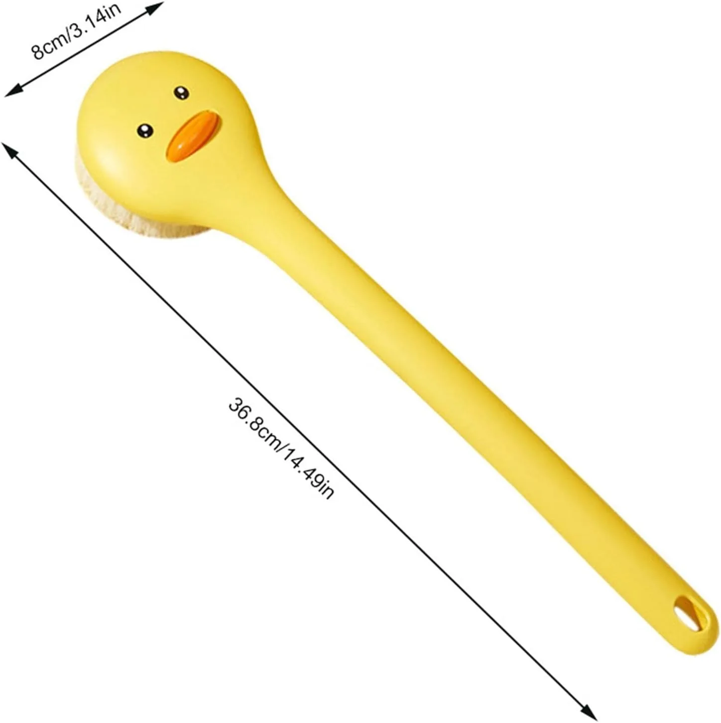 1pcs Long Handle Silicone Bath Brush, Soft Bristle Exfoliating Back Scrubber, Durable Easy Clean Home Shower Tool, Hygienic Material, Spa Essential 5