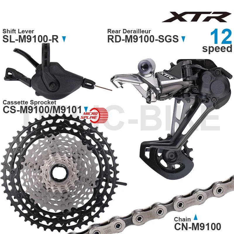 SHIMANO XTR M9100 12 Speed Groupset RD-M9100 Rear Derailleur SL