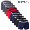 4/10 Piece Men's Fashion Men's Letter Printed Ynderwear Casual Joker Teenager Plus Size 5xl6xl Beach Shorts Loose Sport Boyshort