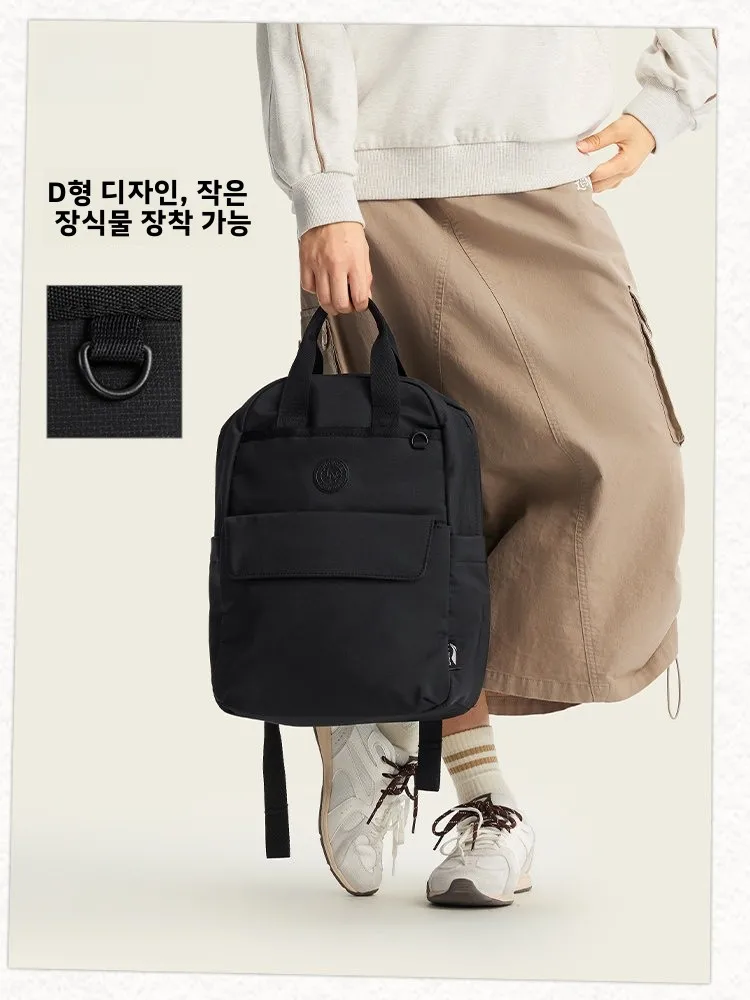 여성용 캐주얼 경량 방수 백팩 리닝 2026 신상 스포츠 라이프 시리즈 학생용 책가방 폴리에스터 섬유 지퍼 잠금
