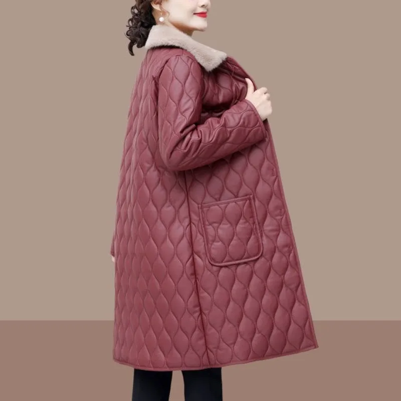 Women's Autumn and Winter Fashion Elegant Polo Collar Long Sleeve Solid Cotton Coat Casual Versatile Commuter Comfortable Tops