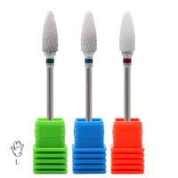 Special left-handed used ceramic milling cutters electric drill nail drill bit for removel gel polish varnish 1