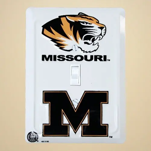 Missouri Tigers Metal Light Switch Cover