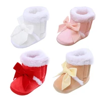 Autumn Winter  Baby Boots kids Girl Boys Winter Warm Shoes Solid Fashion Toddler Fuzzy Balls First Walkers Kid Shoes 0-18M 3