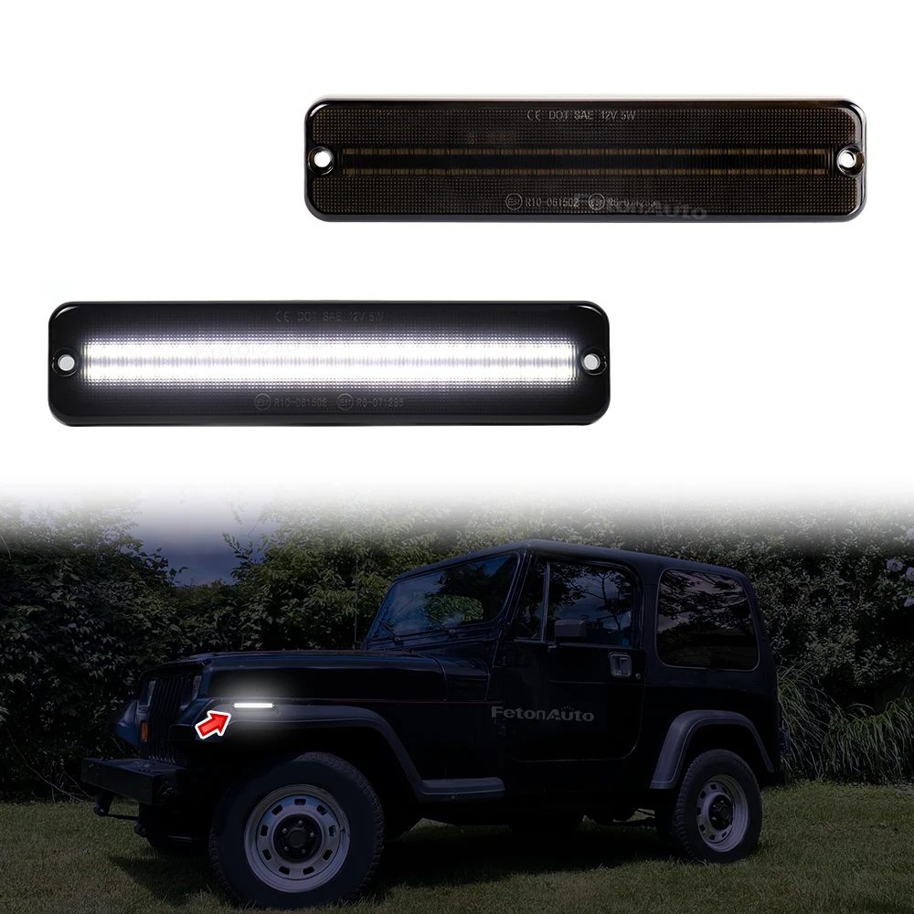 

2 шт., фонари для переднего бампера Jeep Wrangler YJ 1987-1995