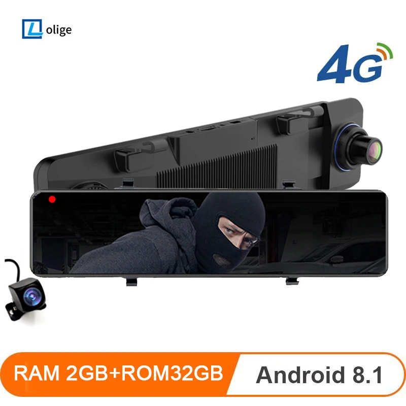 11 "Car Dvr Mirror Dash Cam Dual Lens Dashcam Android 8.1 Navigazione Gps Specchietto Retrovisore Registratore Per Fotocamera 4G Wifi Adas 24 H Park