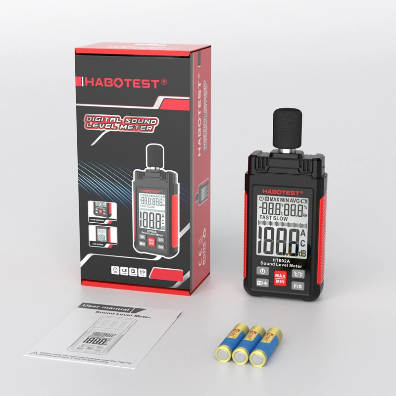 Digital Sound Level Meter Audio Level Meter Sonometro Sound Meter Decibelimetro 30-130dB Decibel Meter Portable Noise Meter 6
