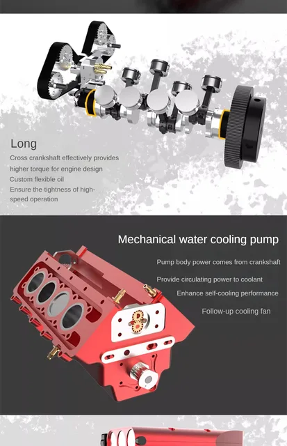 Toyan V800 Gasoline Engine Model Finished Products Modified V8 Methanol  Engine Model Metal Toy Gift - Railed/motor/cars/bicycles - AliExpress