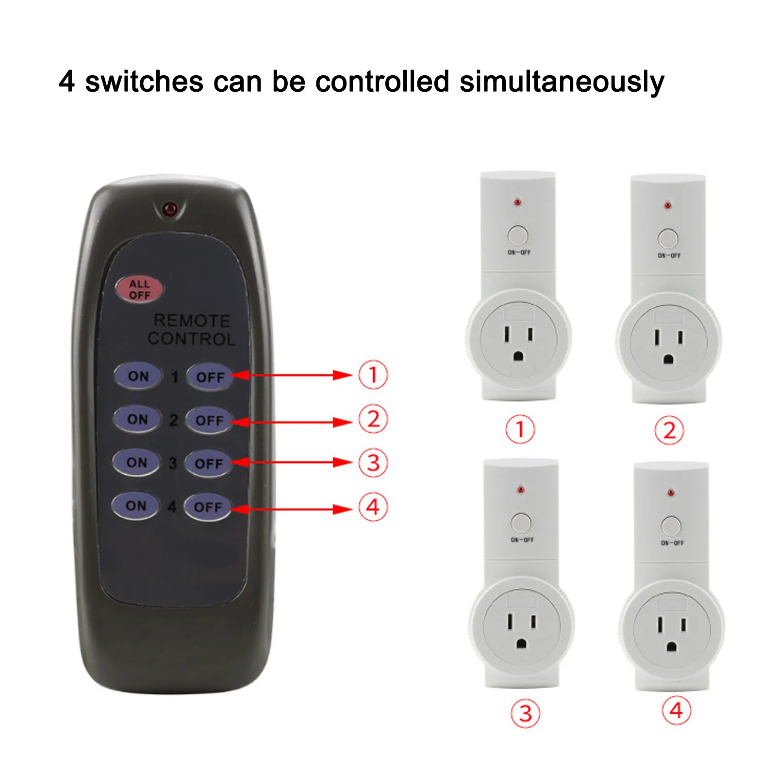 Intelligent Electrical Outlet Switch Abs Housing Remote Control Wireless On  Off Power Switch Home Us Plug 120v - Electrical Socket With Switch -  AliExpress