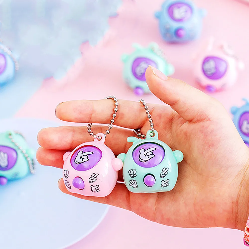 Mini Pop Keychains 20-50Pcs Mini Pop Keychains Toddler Sensory Fidget Toys Bulk Classroom Prizes Kids Birthday Party Favors Gift Bag Fillers