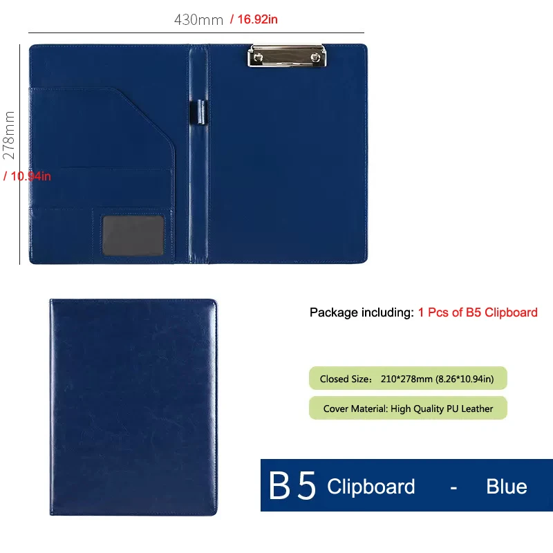 Cartellina Portadocumenti A4 In Pelle PU Con Chiusura Magnetica – Tasche Multiple E Blocco Note Per Conferenze E Ufficio (Marrone)