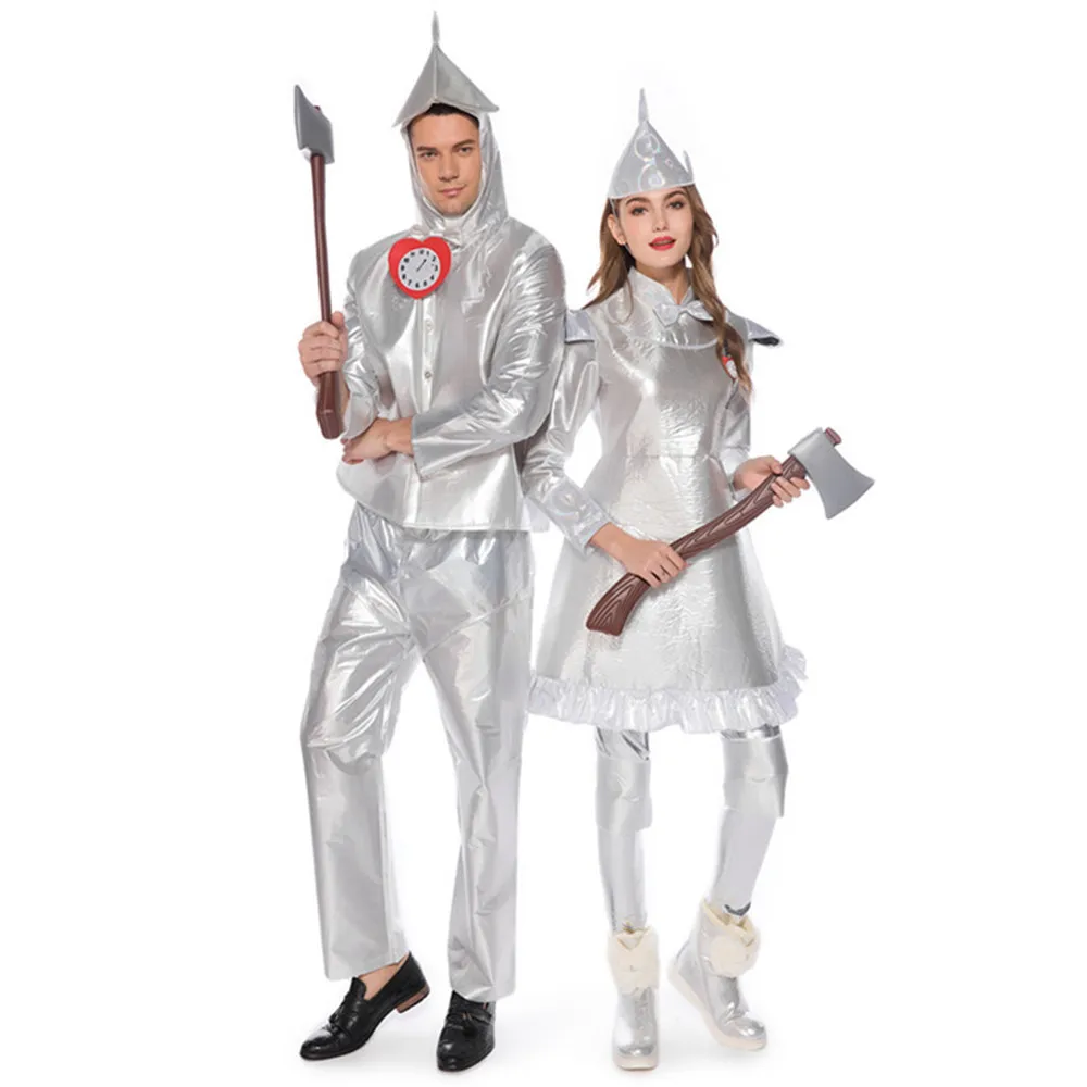 

Halloween Wizard of OZ Costume for Women Tin Man Couples Cosplay Dress Boys Girls Purim Day Carnival Party Mardi Gras Costumes