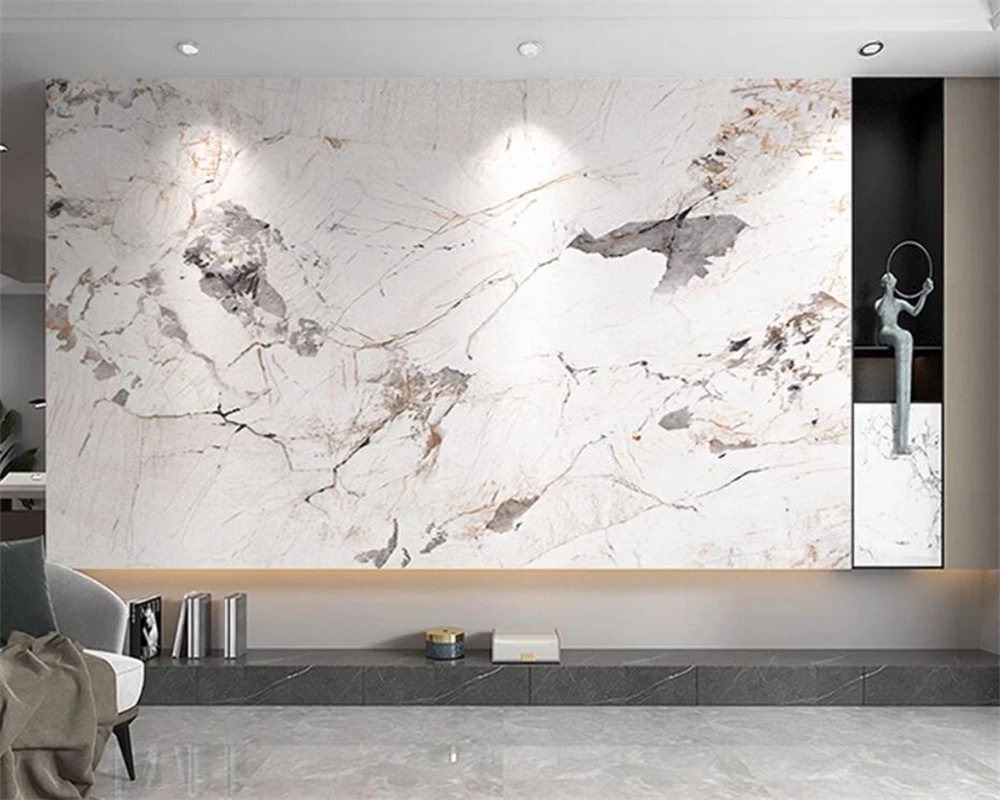 beibehang Modern New Chinese wall paper Abstract Luxury Sofa Film  Television Background Elk Marble Wallpaper