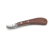 1pc Durable Stainless Steel Horse Hoof Knife with Comfortable Wood Handle - Essential Veterinary Tool for Trimming and Maintaini 2