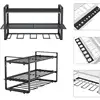Power Tool Organizer 3-Layer Tool Storage Shelf Wall-Mounted Electric Tool Organizer Modular Drill Shelf Organizer Heavy-Duty 4
