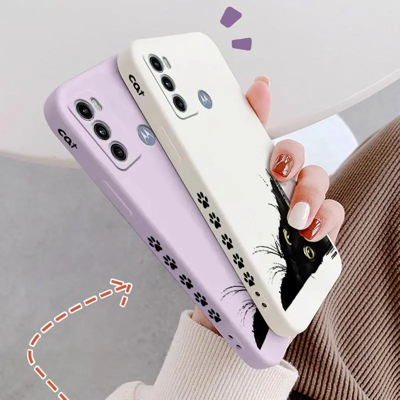 Sleek Black Cat Silicone Phone Case Cover